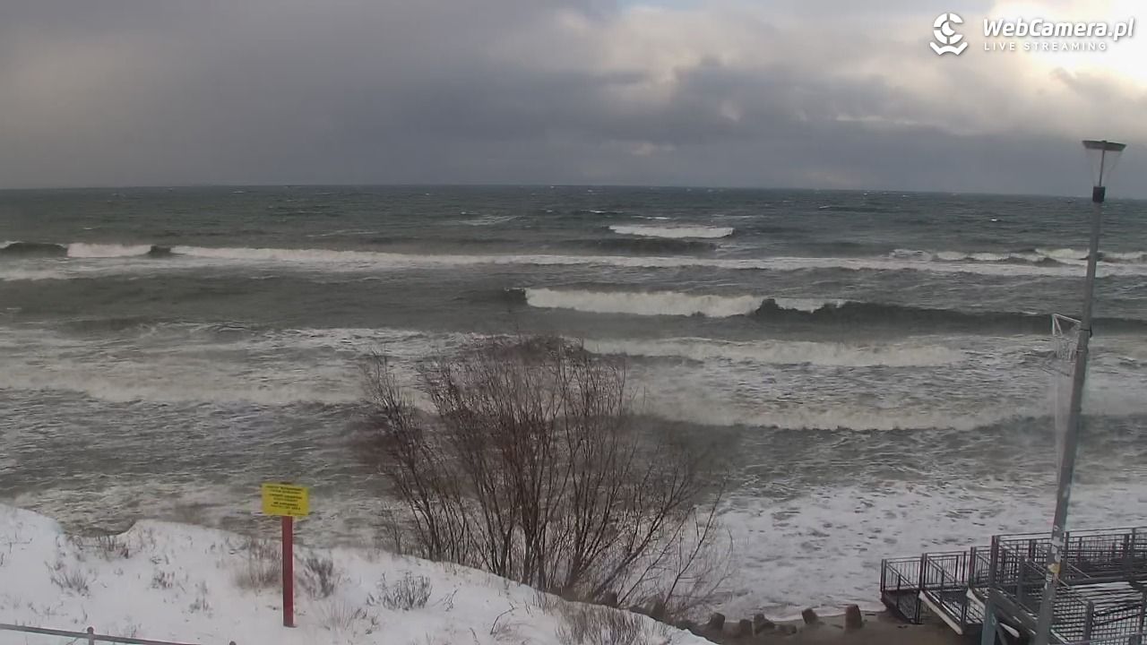ŁAZY - widok na plażę - 10 styczeń 2026, 12:02