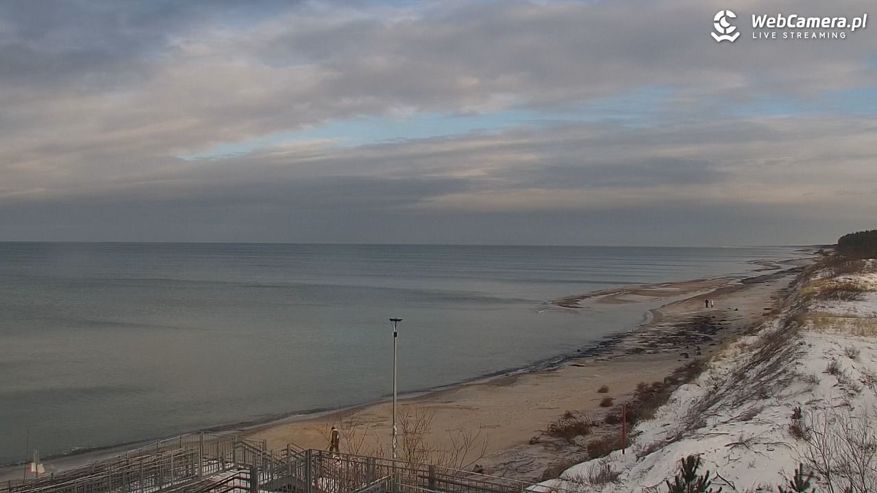 ŁAZY - widok na plażę - 13 styczeń 2026, 11:08