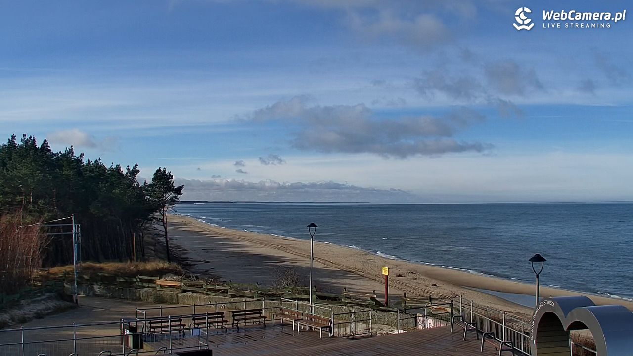 ŁAZY - widok na plażę - 25 luty 2026, 10:25