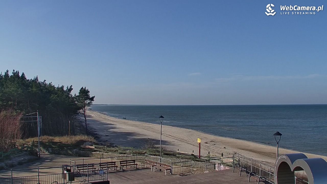 ŁAZY - widok na plażę - 26 luty 2026, 10:55