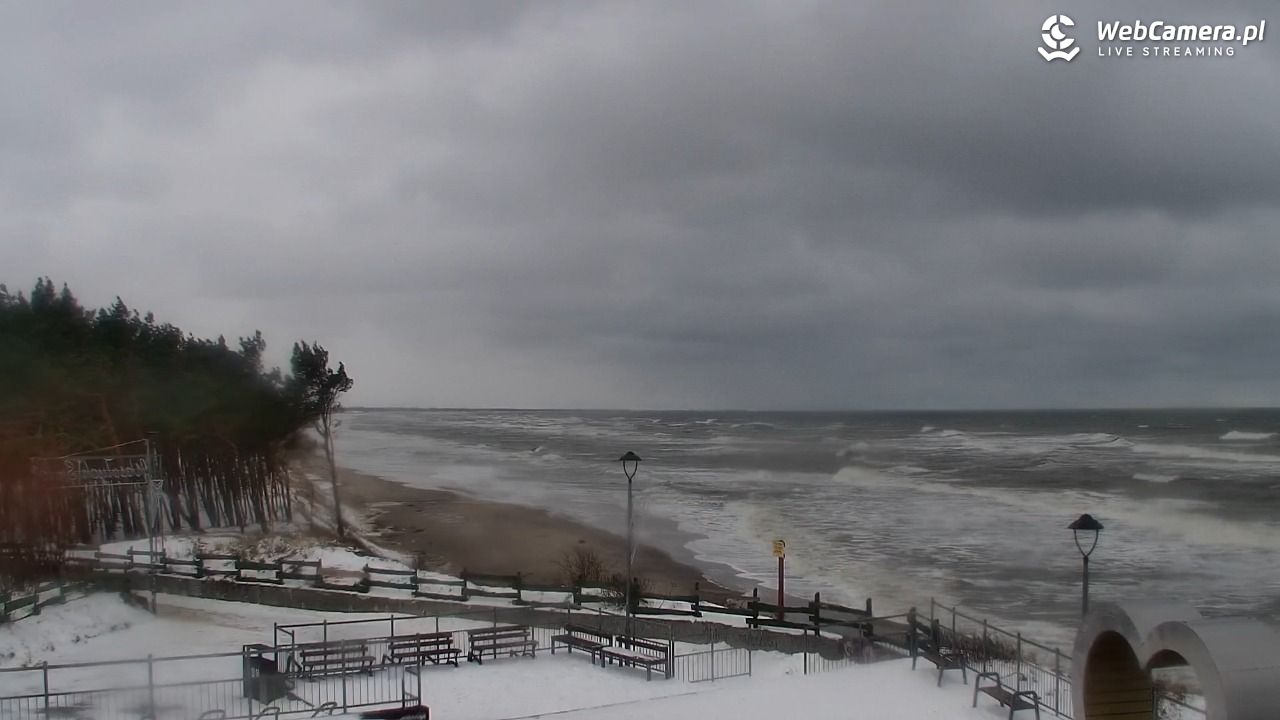 ŁAZY - widok na plażę - 11 styczeń 2026, 09:51