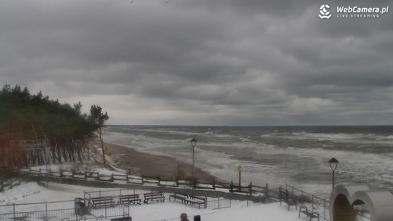 ŁAZY - widok na plażę - 11 styczeń 2026, 12:36