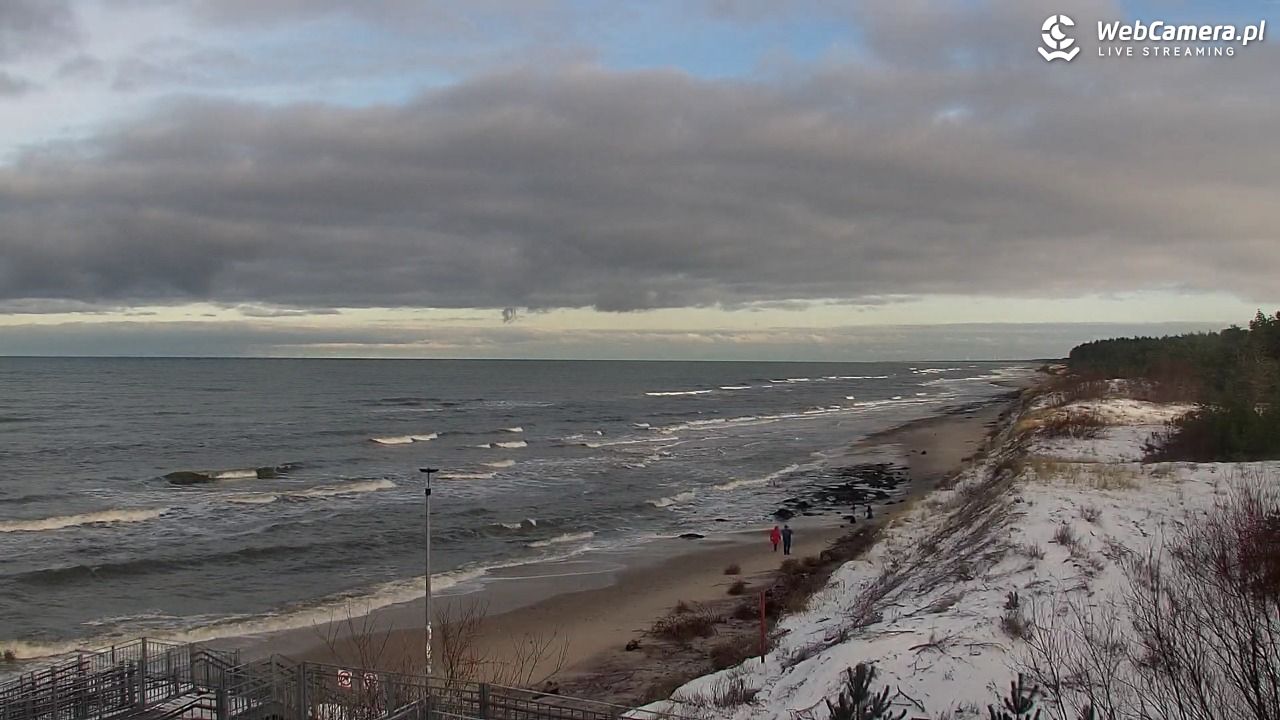 ŁAZY - widok na plażę - 12 styczeń 2026, 11:34
