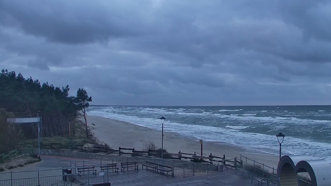 ŁAZY - widok na plażę - 14 październik 2026, 15:42