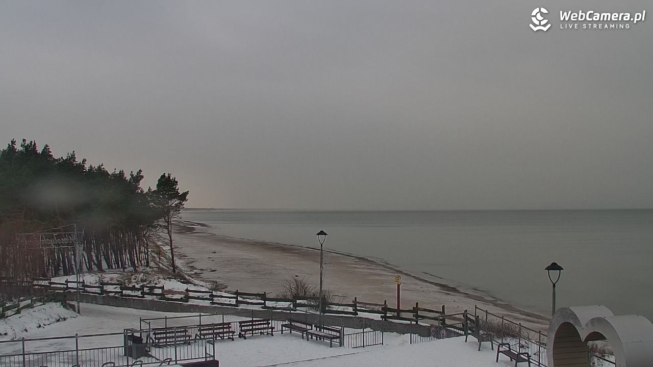 ŁAZY - widok na plażę - 13 styczeń 2026, 10:03