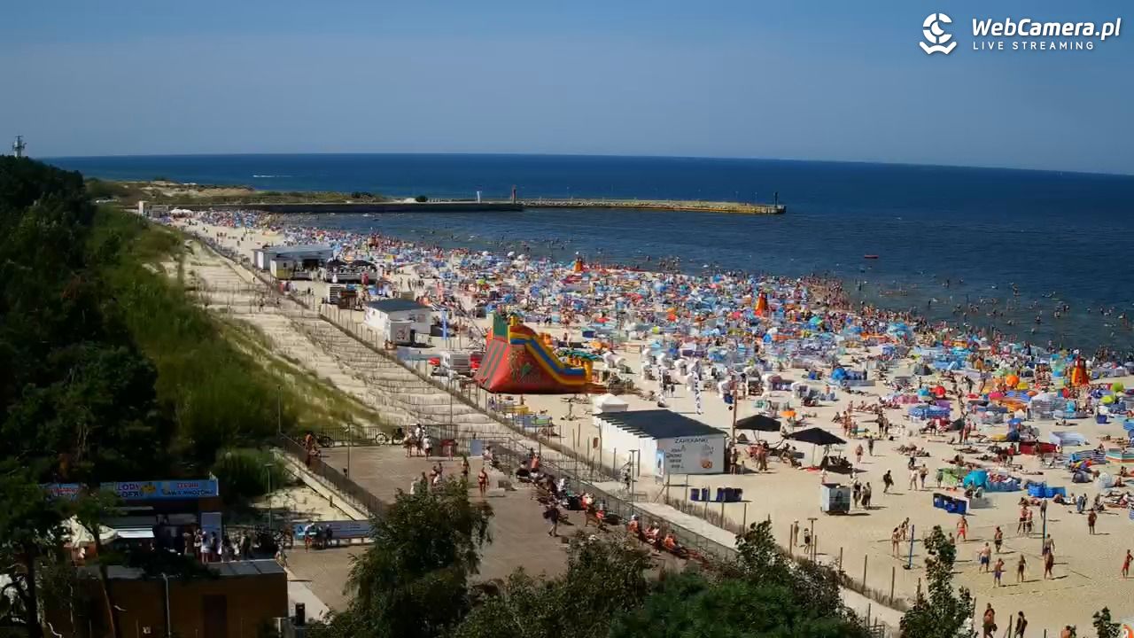 Łeba - widok na plażę - 14 sierpień 2025, 12:44