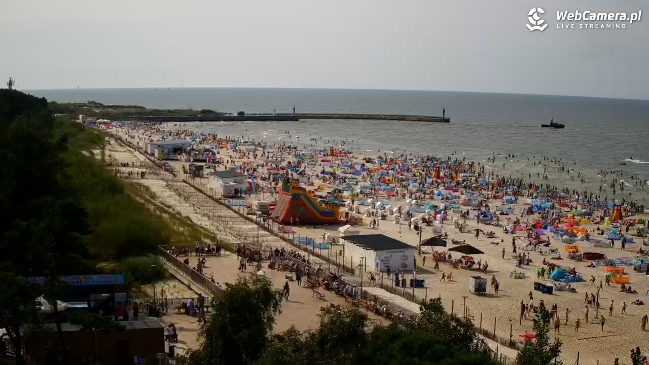 Łeba - widok na plażę - 14 sierpień 2025, 15:28