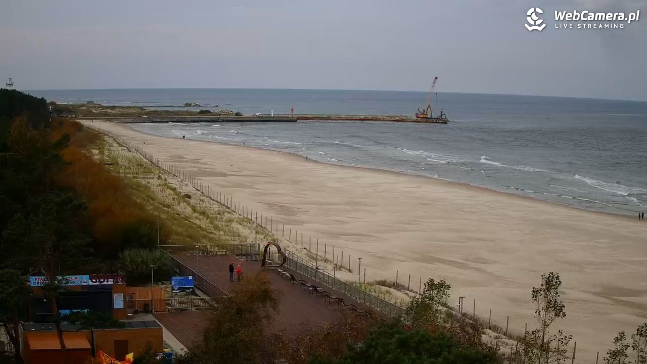 Łeba - widok na plażę - 21 październik 2026, 08:25