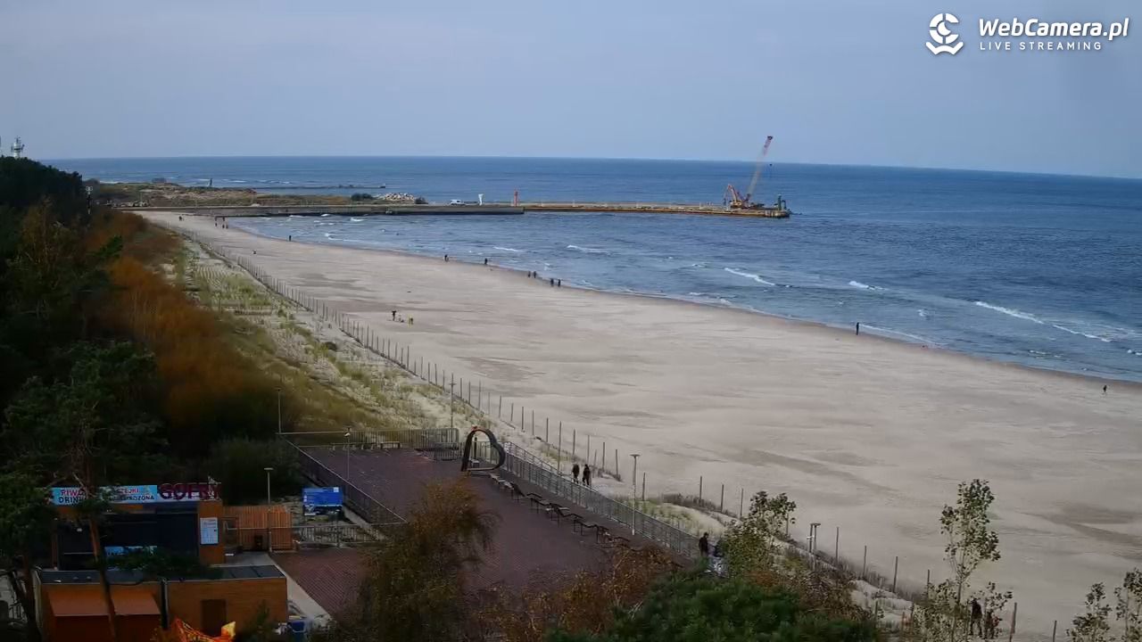 Łeba - widok na plażę - 21 październik 2026, 08:59