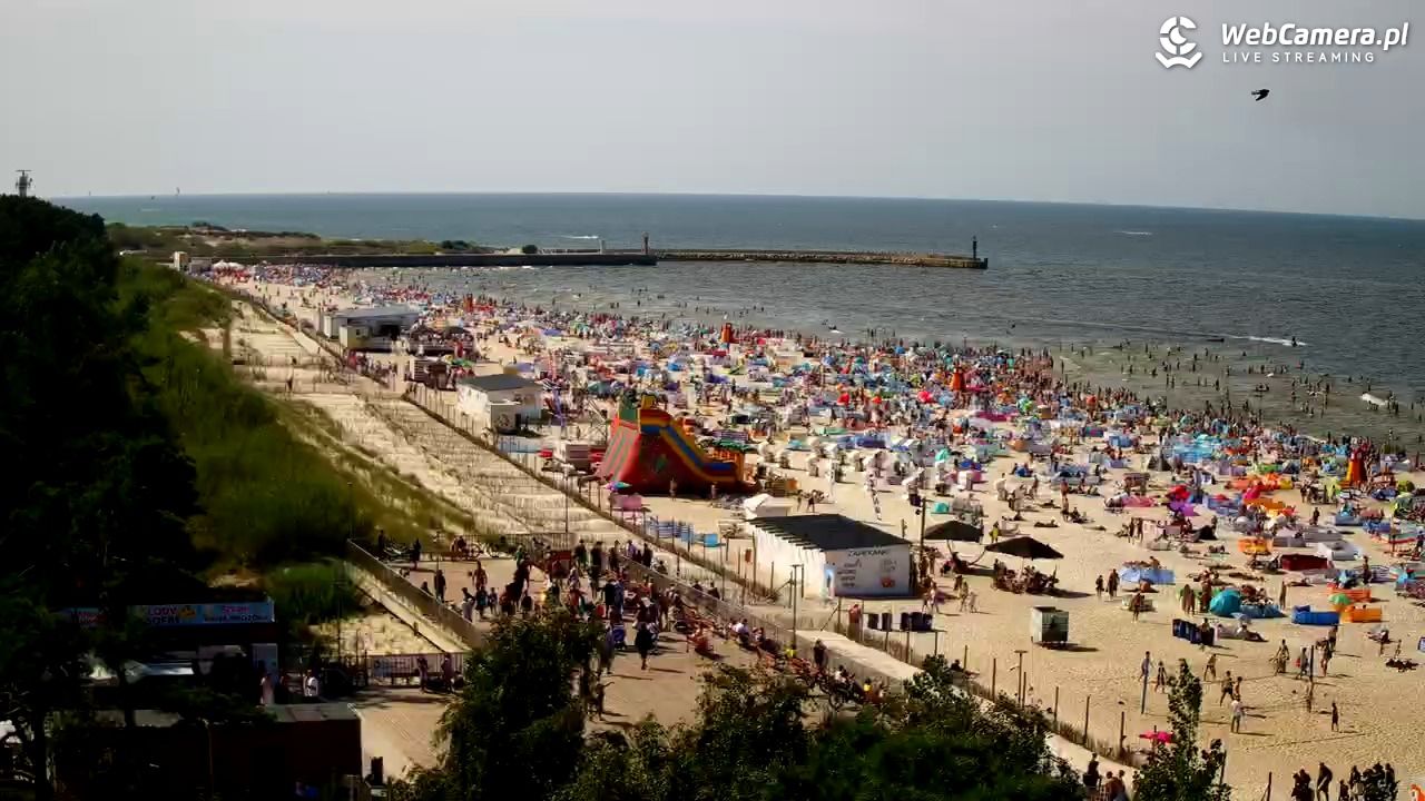 Łeba - widok na plażę - 14 sierpień 2025, 14:45