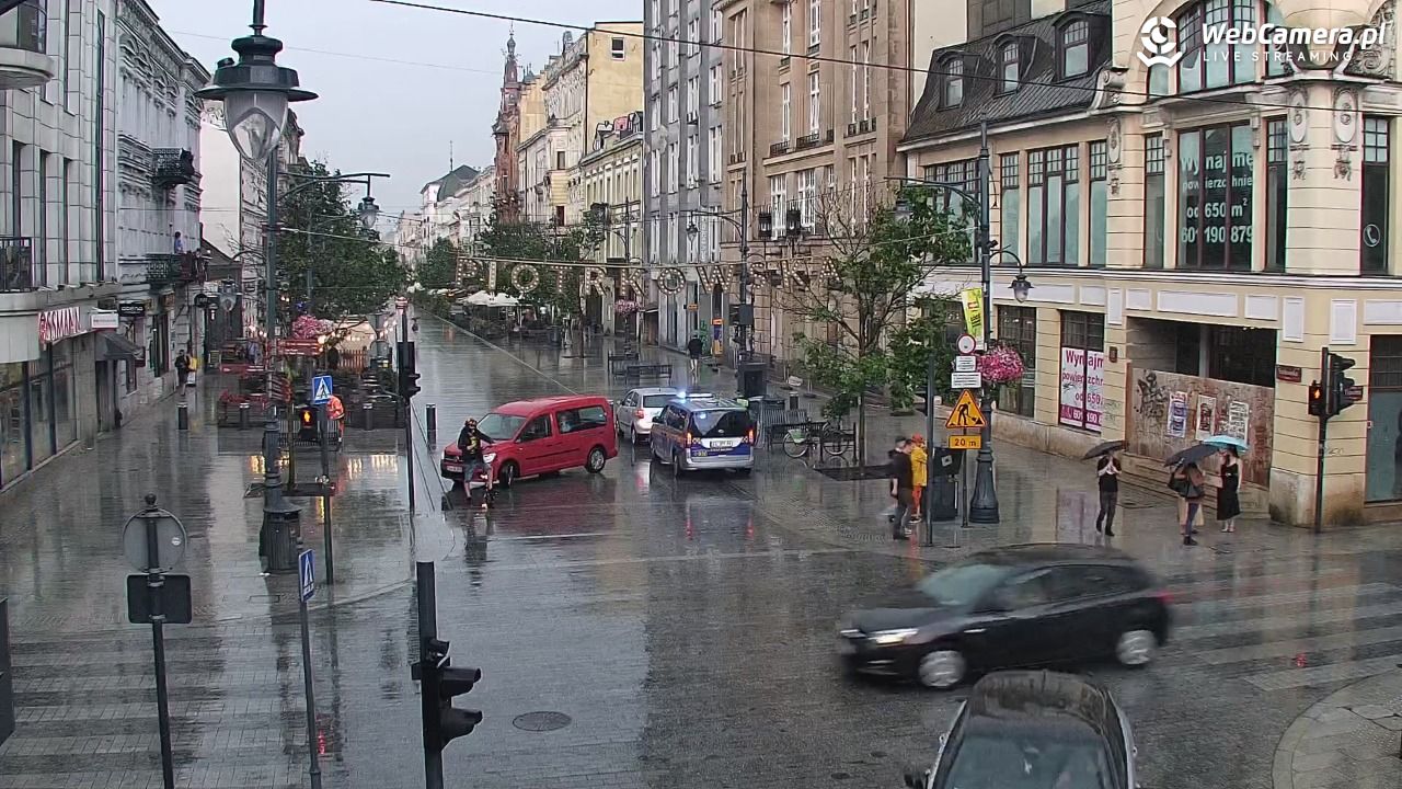 ŁÓDŹ - widok na Ulicę Piotrkowską - 15 lipiec 2026, 17:45