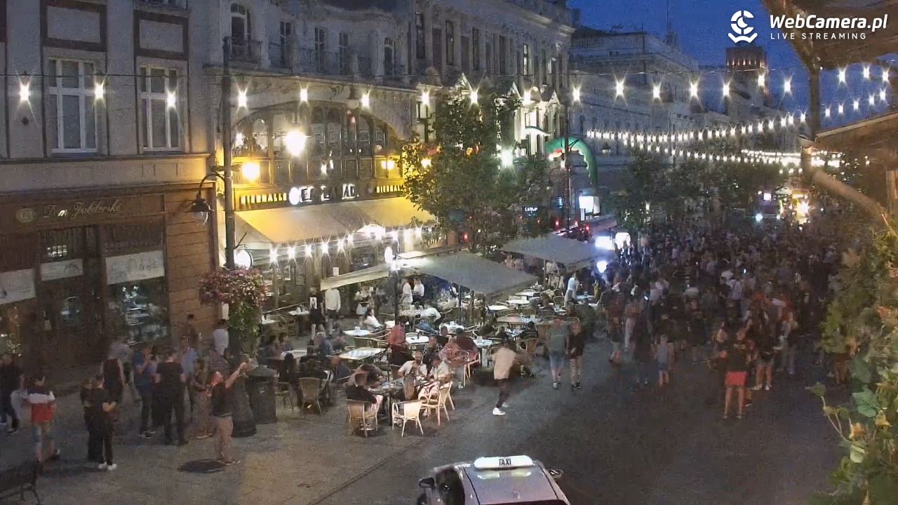 ŁÓDŹ - widok na Ulicę Piotrkowską - 28 sierpień 2026, 20:08