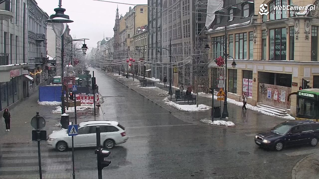 ŁÓDŹ - widok na Ulicę Piotrkowską - 14 styczeń 2026, 11:40