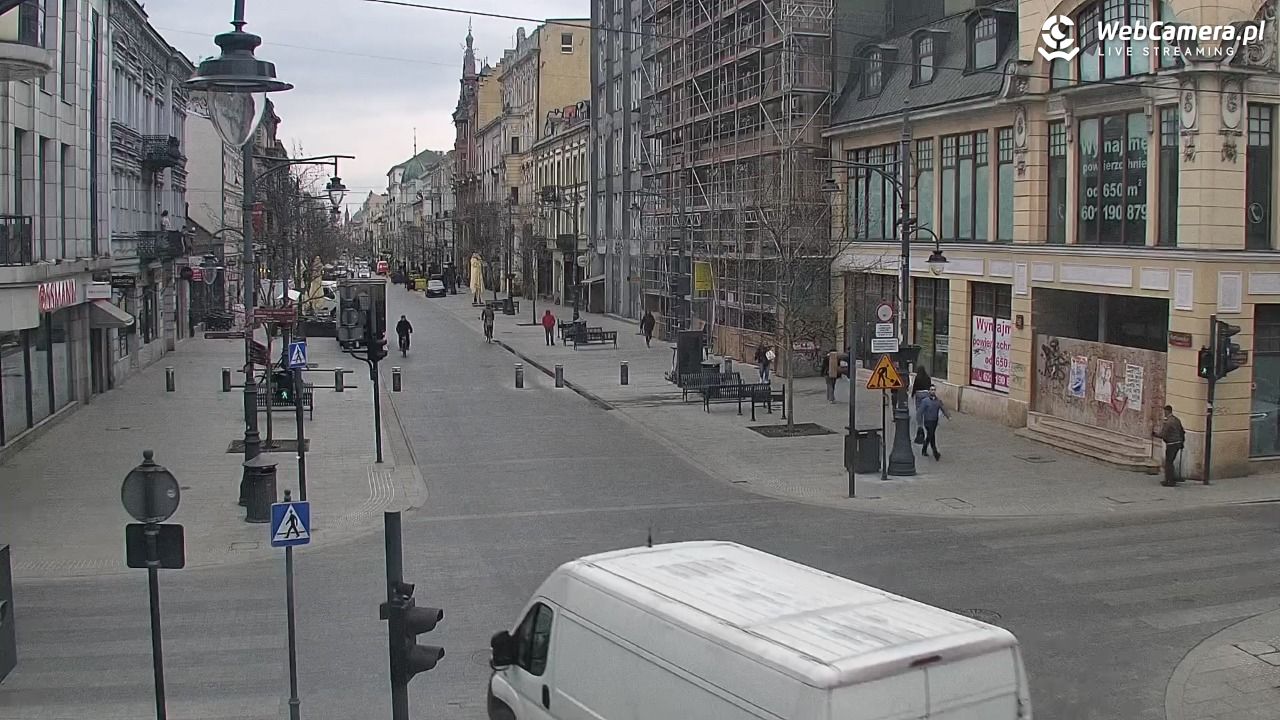 ŁÓDŹ - widok na Ulicę Piotrkowską - 14 kwiecień 2026, 08:40
