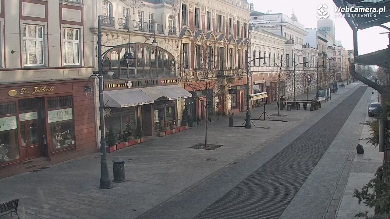 ŁÓDŹ - widok na Ulicę Piotrkowską - 28 luty 2026, 08:12