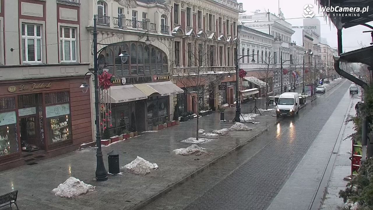 ŁÓDŹ - widok na Ulicę Piotrkowską - 14 styczeń 2026, 10:14