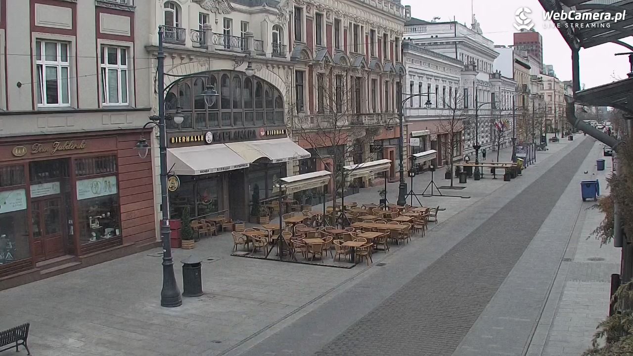 ŁÓDŹ - widok na Ulicę Piotrkowską - 14 kwiecień 2026, 07:37