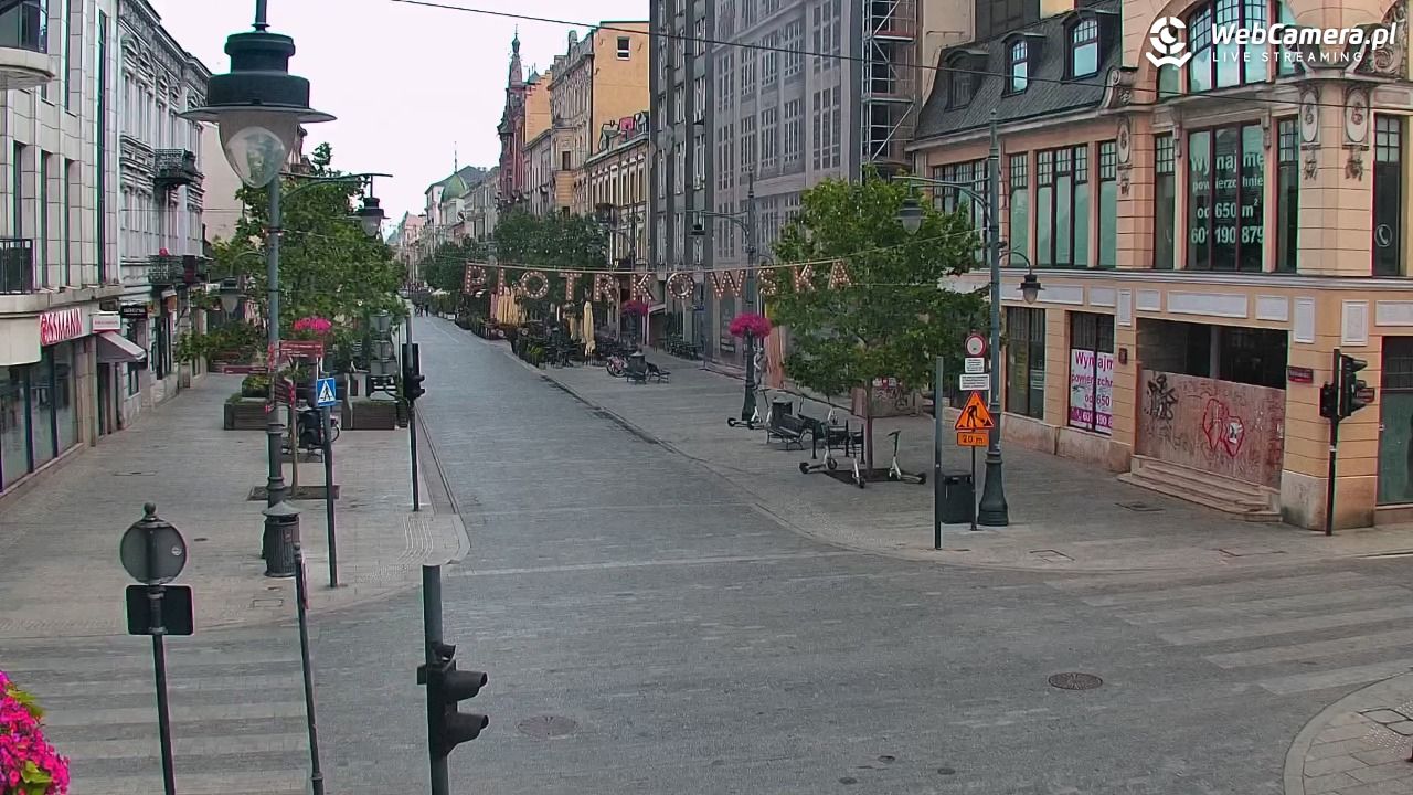 ŁÓDŹ - widok na Ulicę Piotrkowską - 29 czerwiec 2025, 08:00