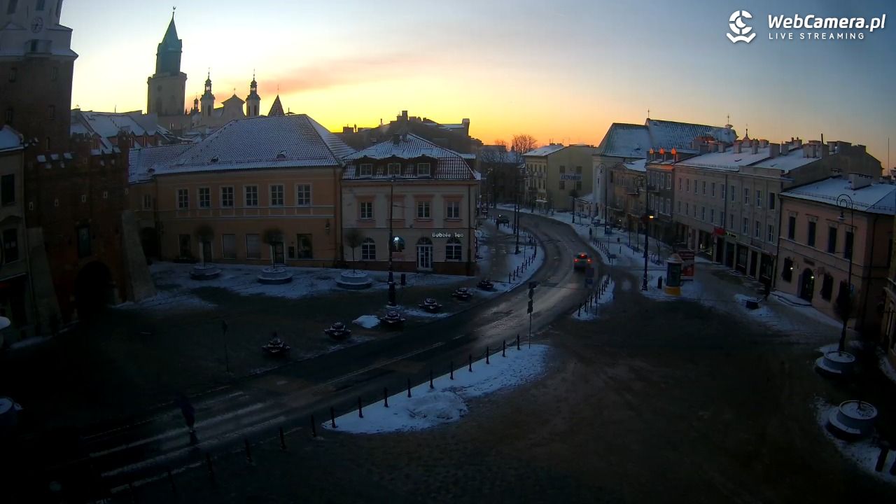 LUBLIN - widok na Bramę Krakowską - 16 luty 2026, 06:45