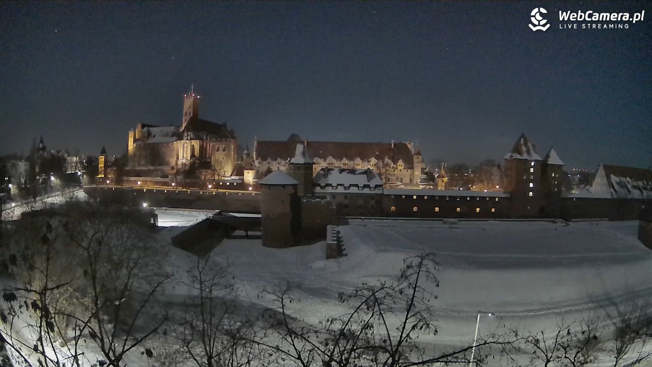 Malbork - widok na Zamek Krzyżacki - 03 luty 2026, 01:15