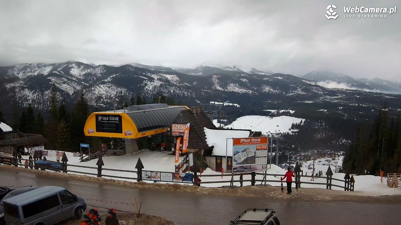 Małe Ciche - widok na parking - 26 styczeń 2026, 10:00