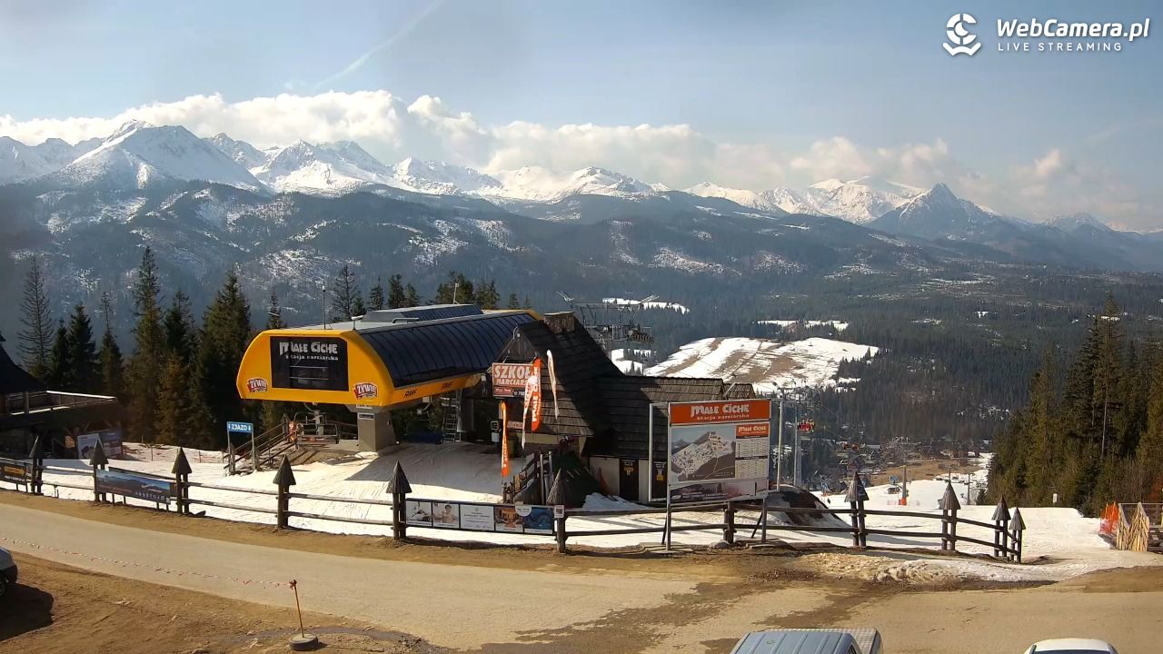 Małe Ciche - widok na parking - 11 marzec 2026, 10:13
