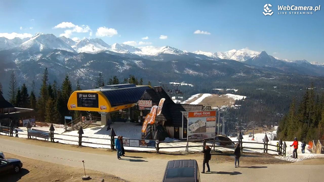 Małe Ciche - widok na parking - 14 marzec 2026, 10:34