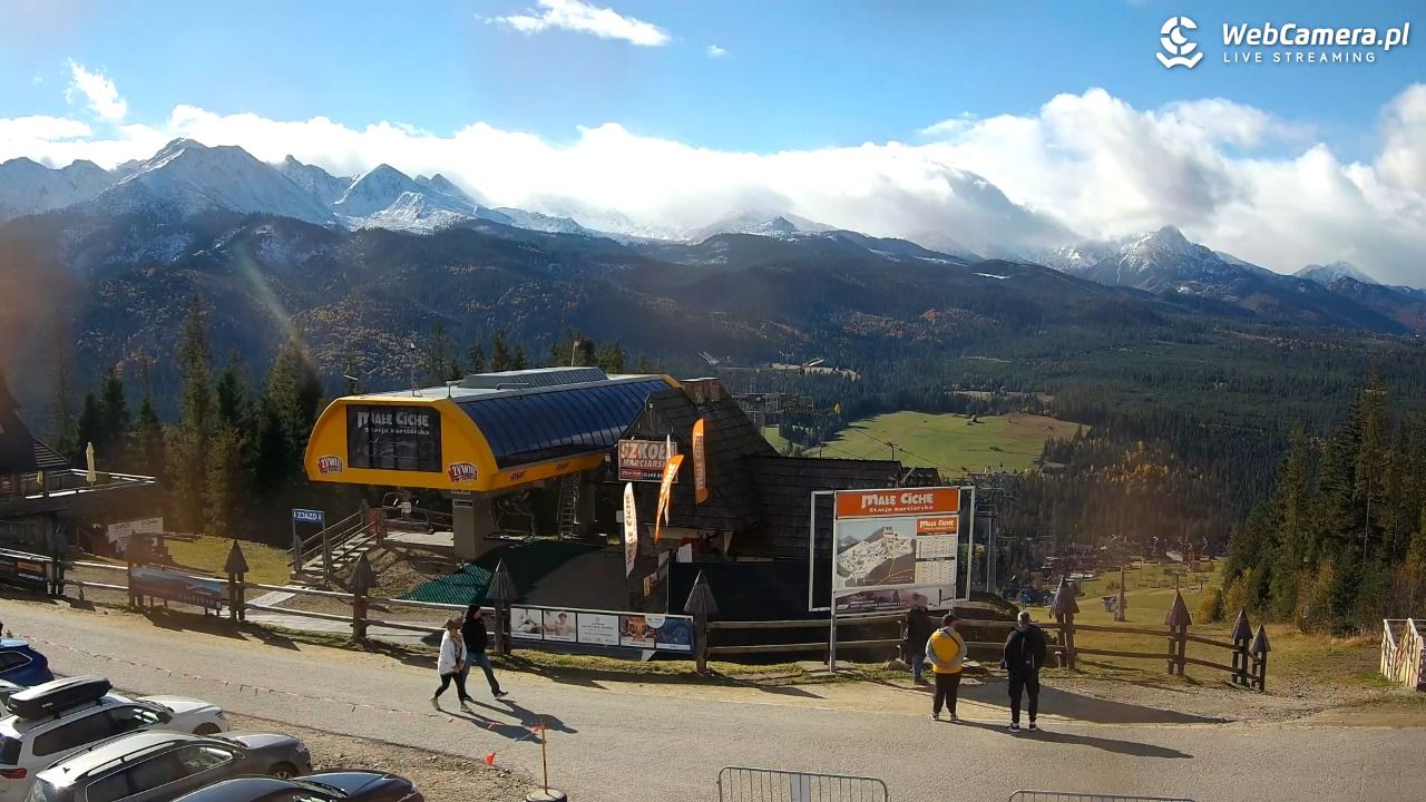 Małe Ciche - widok na parking - 26 październik 2025, 11:31