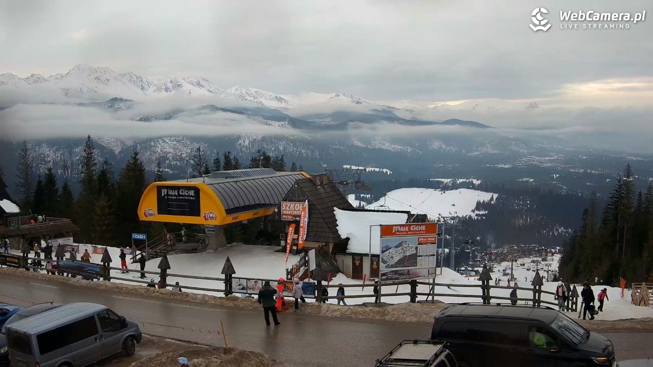 Małe Ciche - widok na parking - 26 styczeń 2026, 15:01