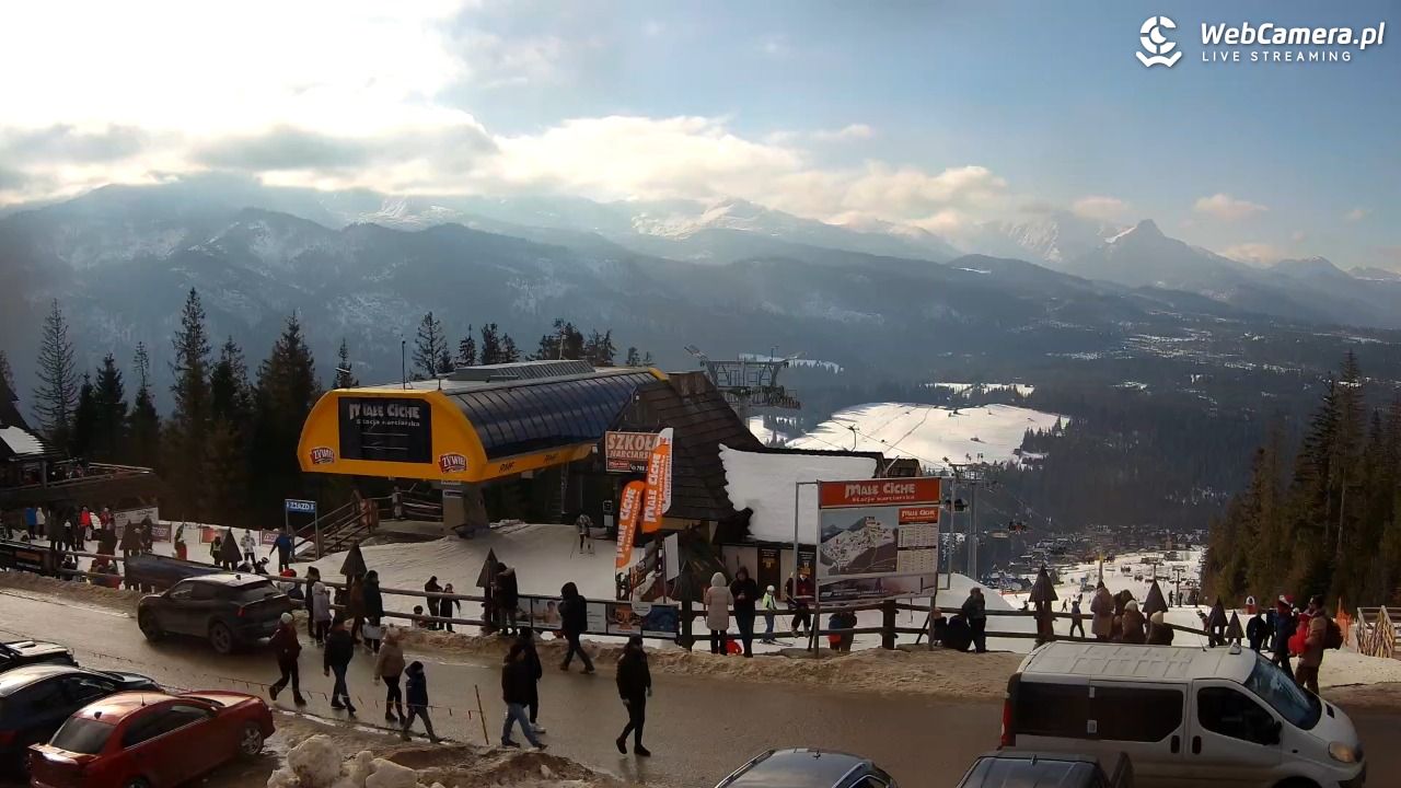 Małe Ciche - widok na parking - 27 styczeń 2026, 12:11