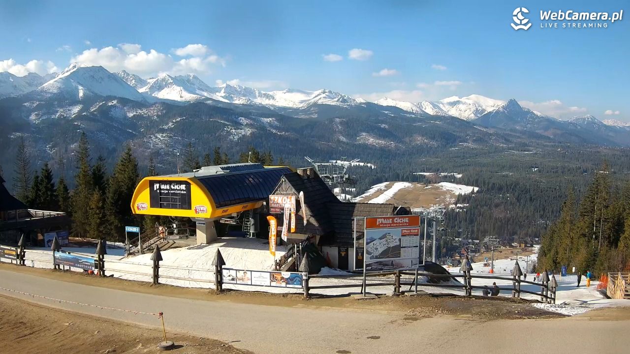 Małe Ciche - widok na parking - 14 marzec 2026, 08:28