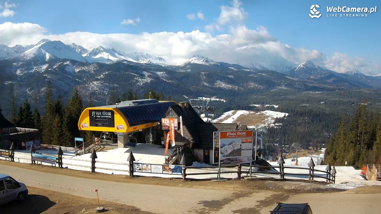 Małe Ciche - widok na parking - 13 marzec 2026, 09:06