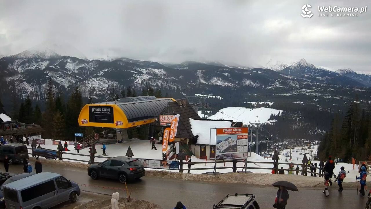 Małe Ciche - widok na parking - 26 styczeń 2026, 12:58