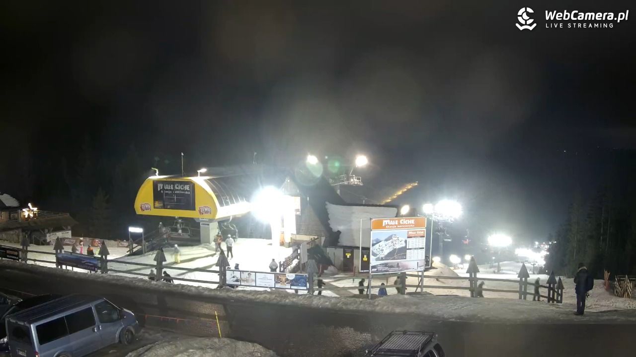 Małe Ciche - widok na parking - 26 styczeń 2026, 18:02