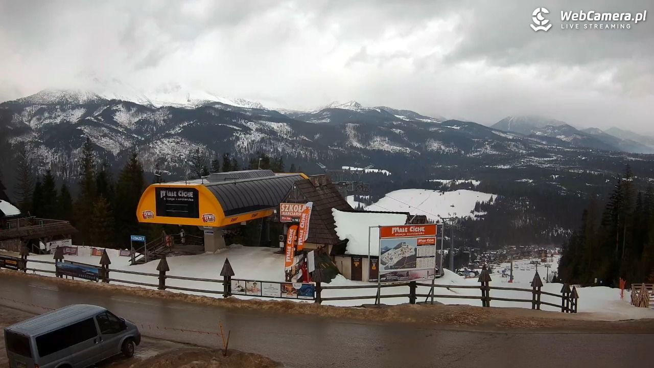 Małe Ciche - widok na parking - 26 styczeń 2026, 07:56