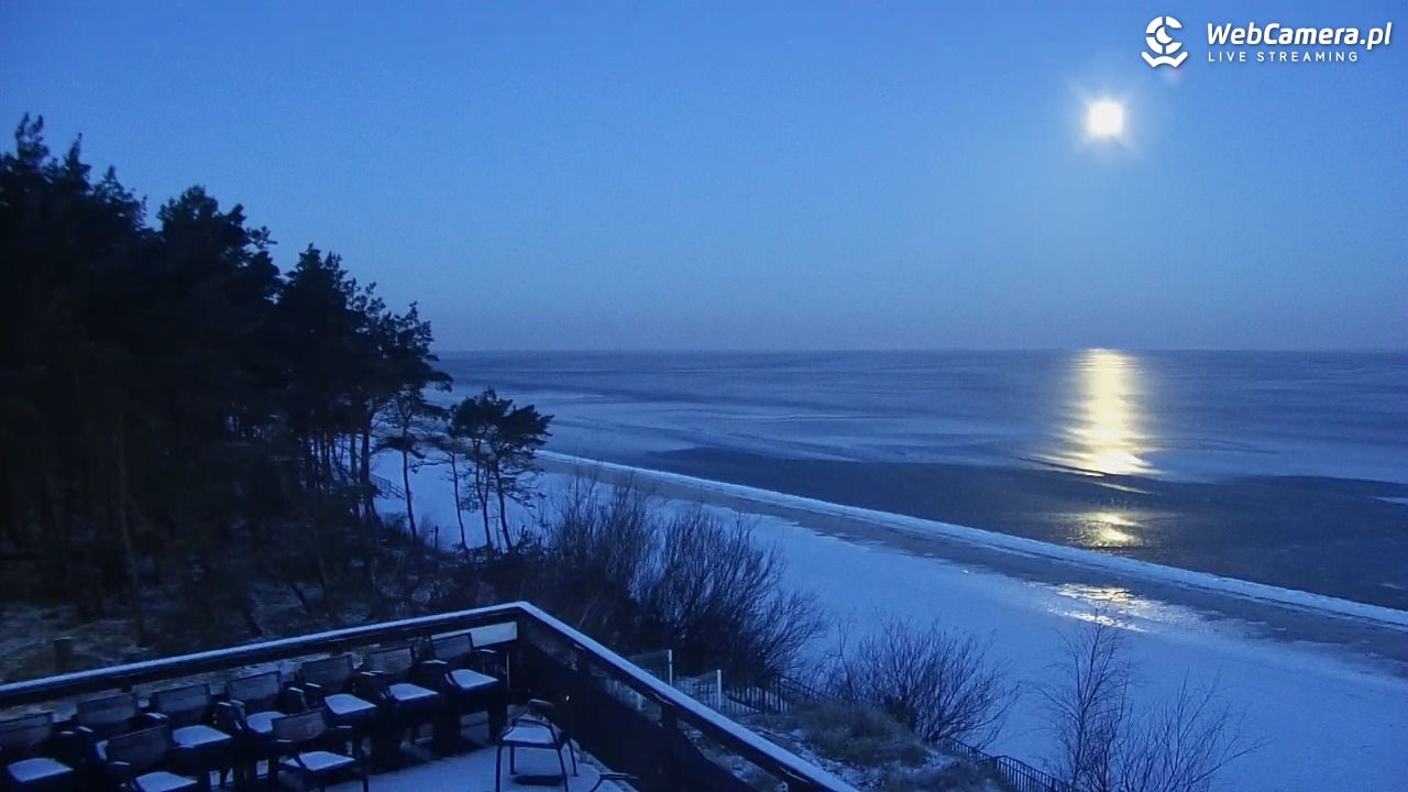 Międzywodzie - widok na plażę - 02 luty 2026, 07:05