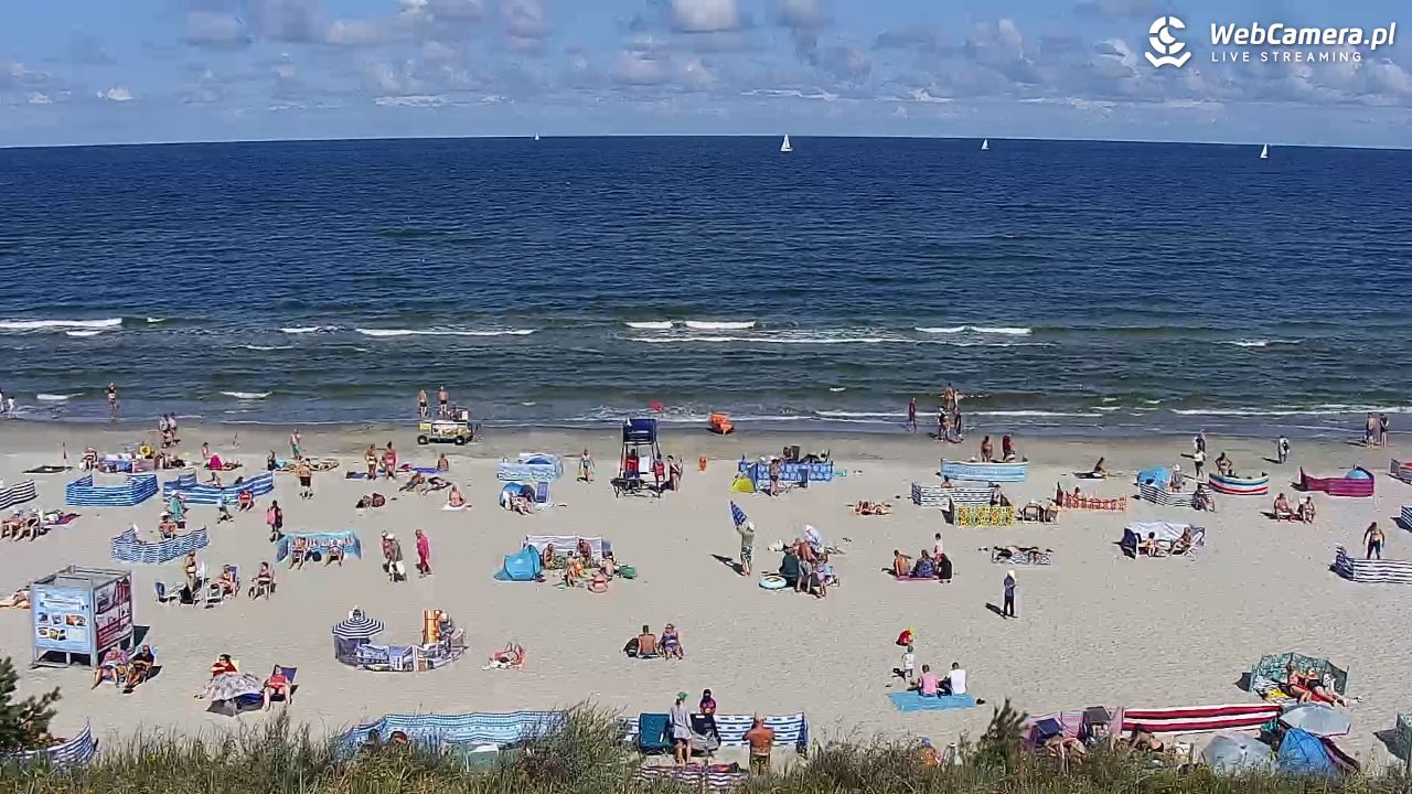 Międzywodzie - widok na plażę - 08 sierpień 2026, 11:10