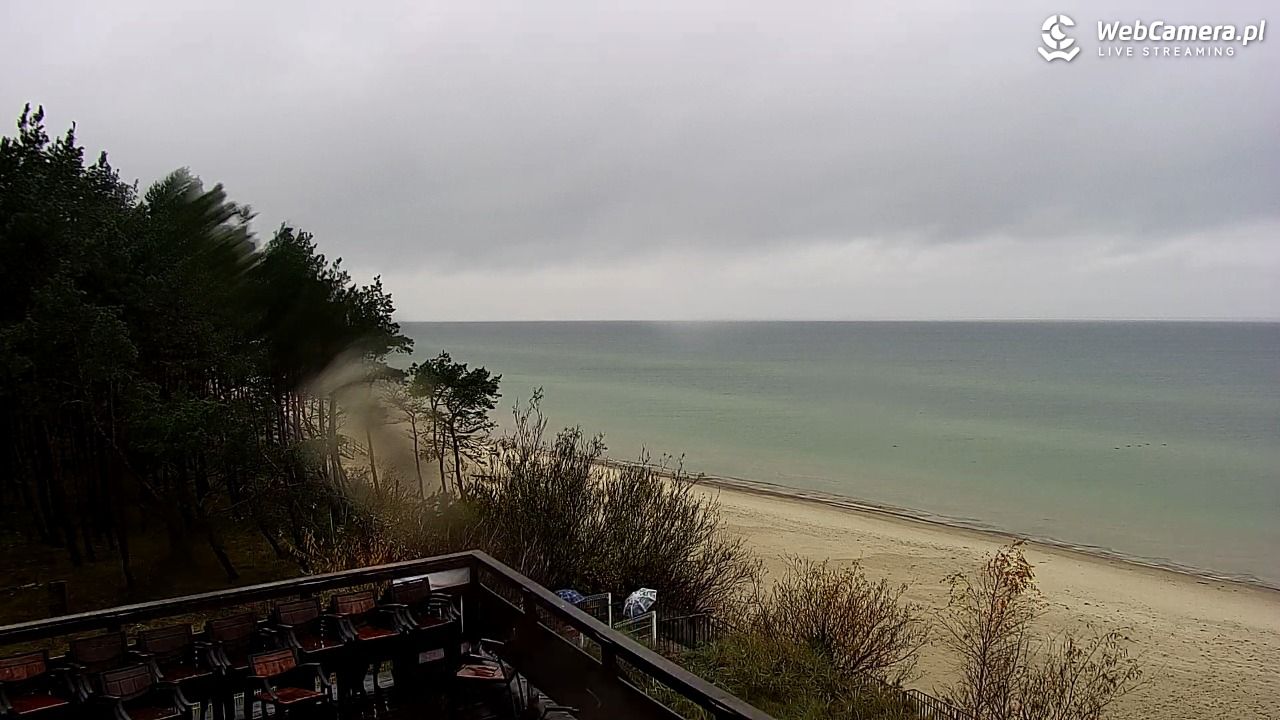 Międzywodzie - widok na plażę - 30 październik 2025, 09:14
