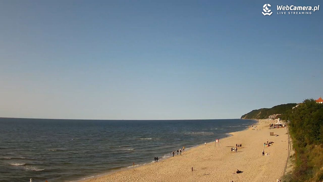 Międzyzdroje - widok na wschodnią stronę plaży - 12 czerwiec 2025, 18:26