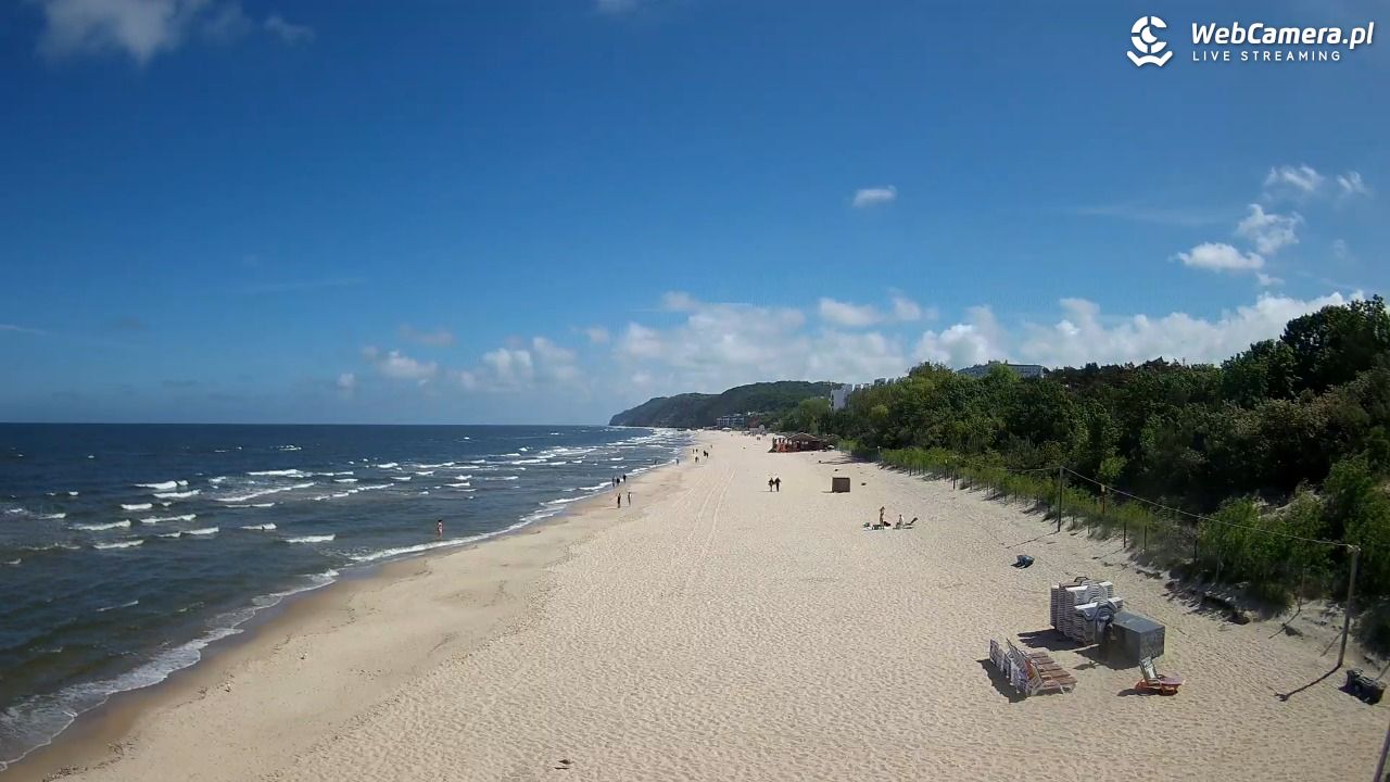 Międzyzdroje - widok na wschodnią stronę plaży - 28 maj 2026, 10:55