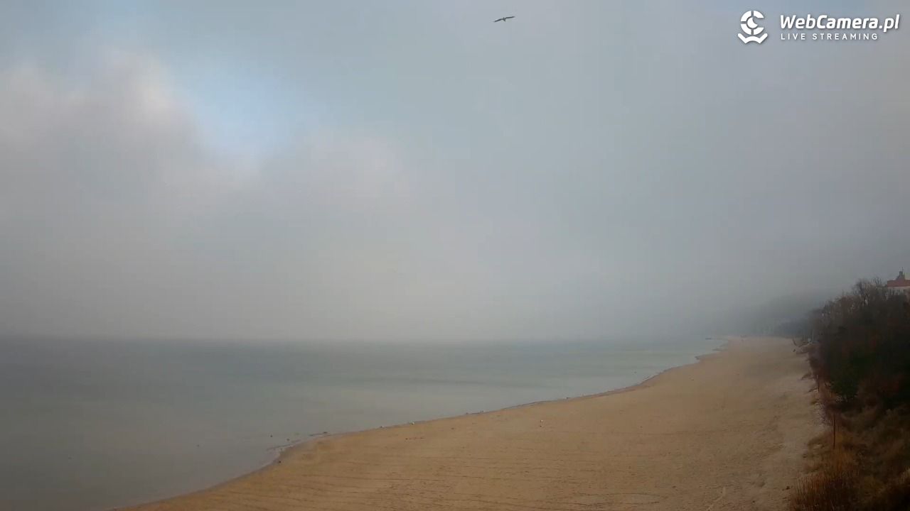 Międzyzdroje - widok na wschodnią stronę plaży - 17 grudzień 2025, 10:10