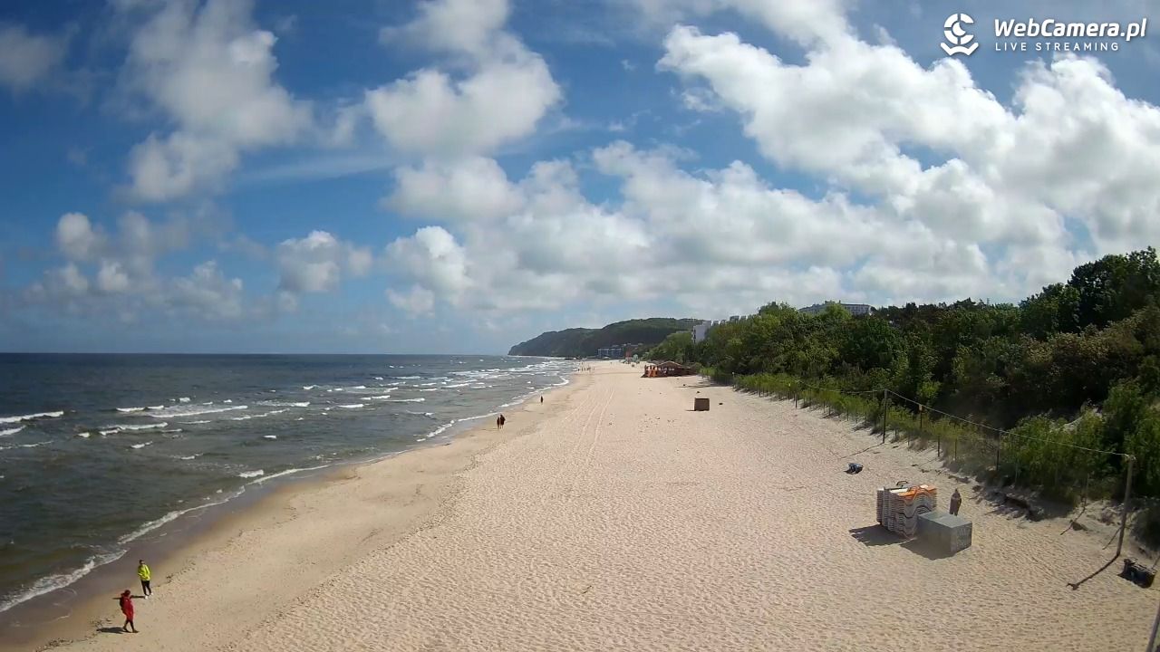 Międzyzdroje - widok na wschodnią stronę plaży - 28 maj 2026, 10:31