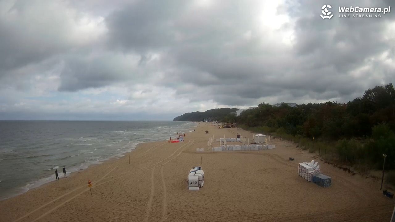 Międzyzdroje - widok na wschodnią stronę plaży - 01 wresień 2026, 10:38