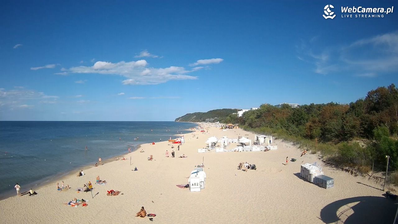 Międzyzdroje - widok na wschodnią stronę plaży - 31 sierpień 2026, 15:29
