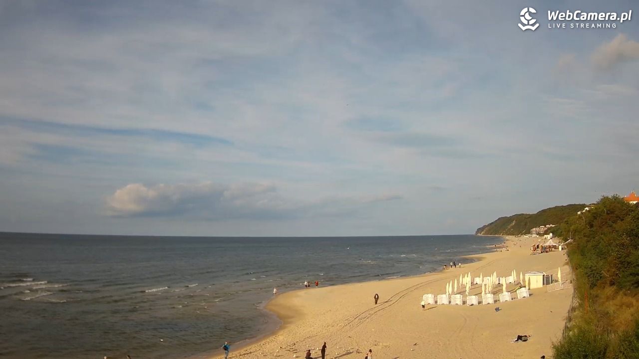 Międzyzdroje - widok na wschodnią stronę plaży - 18 wresień 2025, 16:55