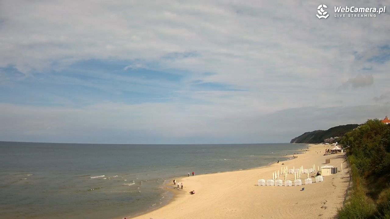 Międzyzdroje - widok na wschodnią stronę plaży - 18 wresień 2025, 13:16