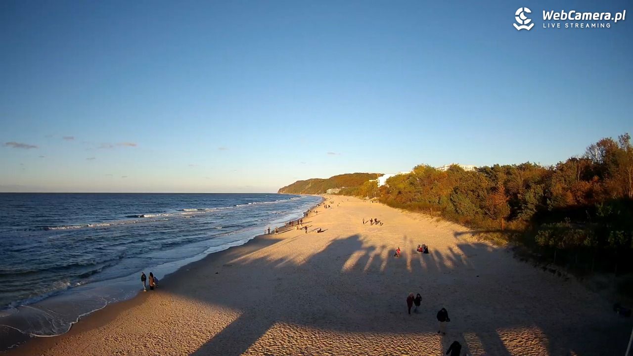 Międzyzdroje - widok na wschodnią stronę plaży - 19 październik 2026, 15:08