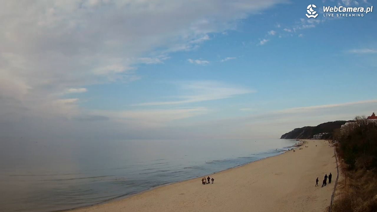 Międzyzdroje - widok na wschodnią stronę plaży - 02 kwiecień 2026, 17:58