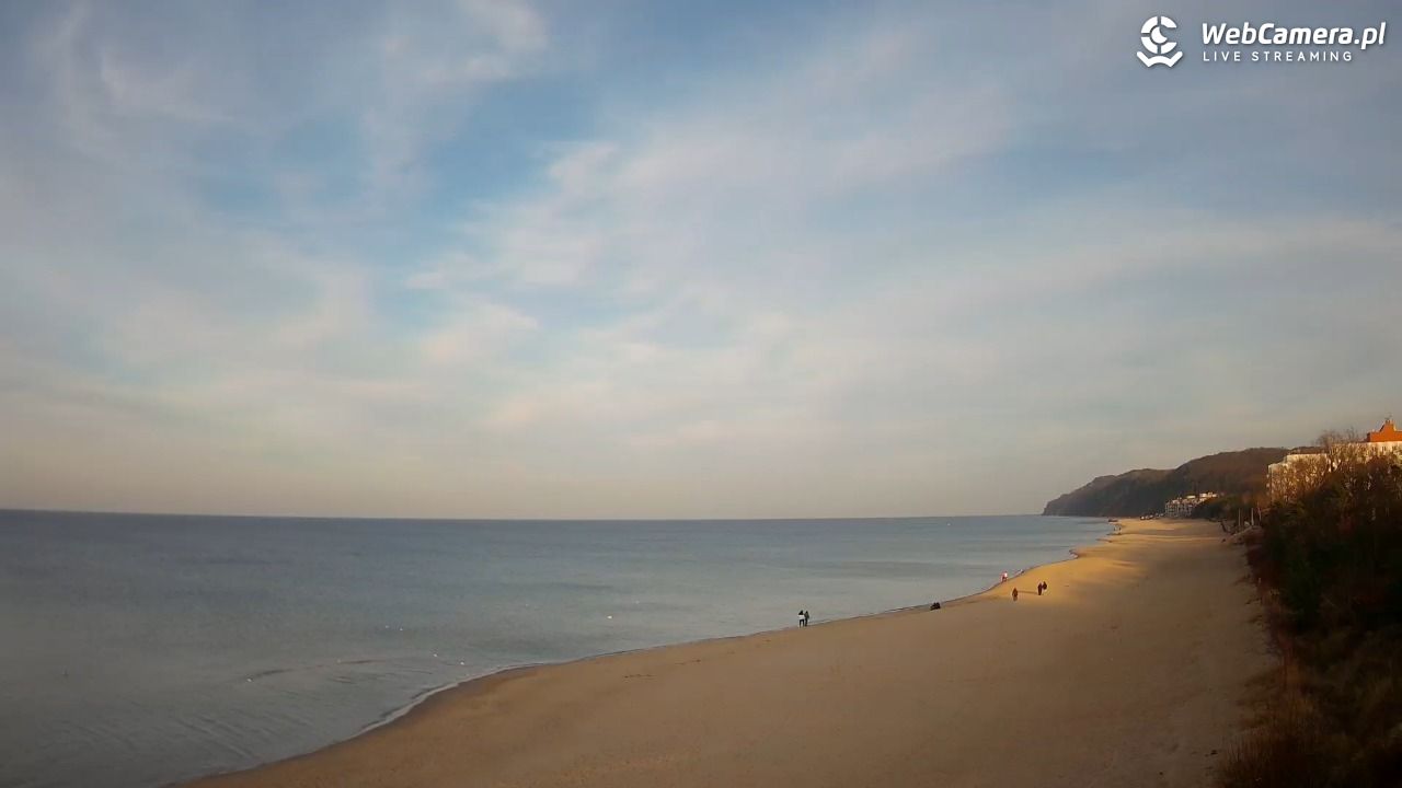 Międzyzdroje - widok na wschodnią stronę plaży - 18 grudzień 2025, 14:22