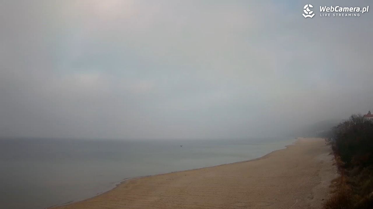 Międzyzdroje - widok na wschodnią stronę plaży - 17 grudzień 2025, 10:35